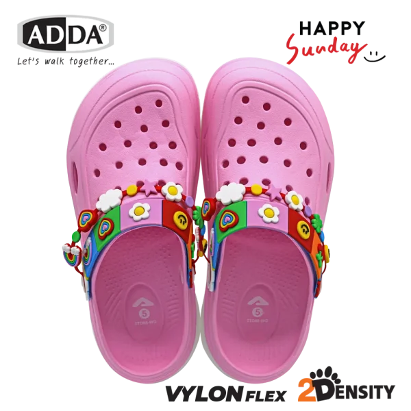 ADDA x HAPPY SUNDAY ลิขสิทธิ์แท้ 2density รองเท้าแตะ รองเท้าลำลอง แบบสวม สำหรับผู้หญิง รุ่น 5TD88WG (ไซส์ 4-7)