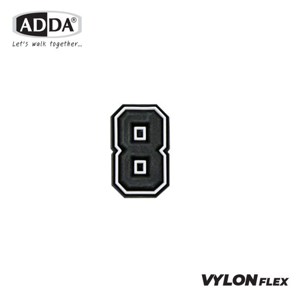 ADDA ตัวติดรองเท้า ตัวเลข 1-9 รุ่น JB001-9 (สีดำ)