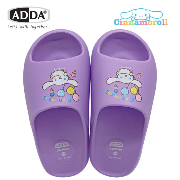 ADDA รองเท้าแตะ รองเท้าลำลอง แบบสวม ลาย Cinnamoroll สำหรับเด็ก รุ่น 58V16B1 (ไซส์ 11-13,1-3)