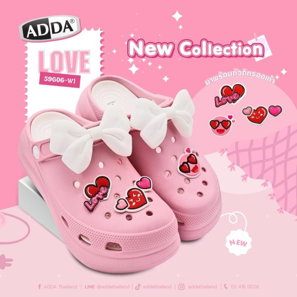 ADDA รองเท้าแตะ รองเท้าลำลอง สำหรับผู้หญิง Valentine's รุ่น 59G06W1 (ไซส์ 4-7)