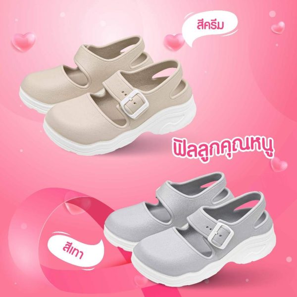 ADDA JENNIE รองเท้าแตะ รองเท้าลำลอง สำหรับผู้หญิง แบบสวมหัวโต รัดส้น รุ่น 5TD97W1 (ไซส์ 4-7)