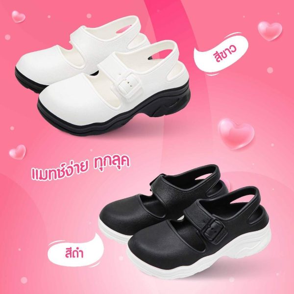 ADDA JENNIE รองเท้าแตะ รองเท้าลำลอง สำหรับผู้หญิง แบบสวมหัวโต รัดส้น รุ่น 5TD97W1 (ไซส์ 4-7)