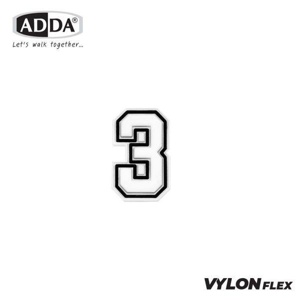 ADDA ตัวติดรองเท้า ตัวเลข 1-9 รุ่น JB001-9 (สีดำ)