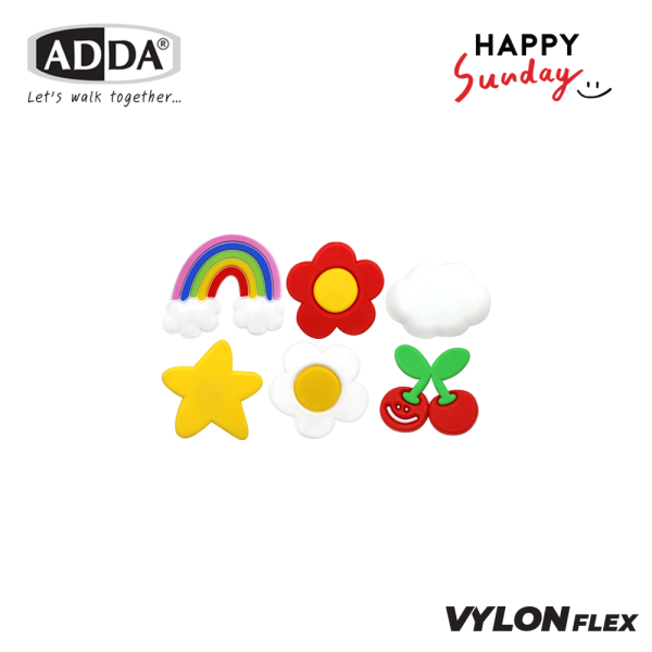 ADDA x Happy Sunday ตัวติดรองเท้า SET 6 PCS รุ่น JB017W1