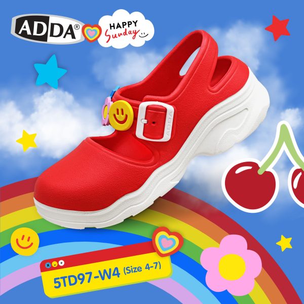 ADDA x HAPPY SUNDAY ลิขสิทธิ์แท้ 2density รองเท้าแตะ รองเท้าลำลอง แบบสวม สำหรับผู้หญิง รุ่น 5TD97W4 (ไซส์ 4-7)