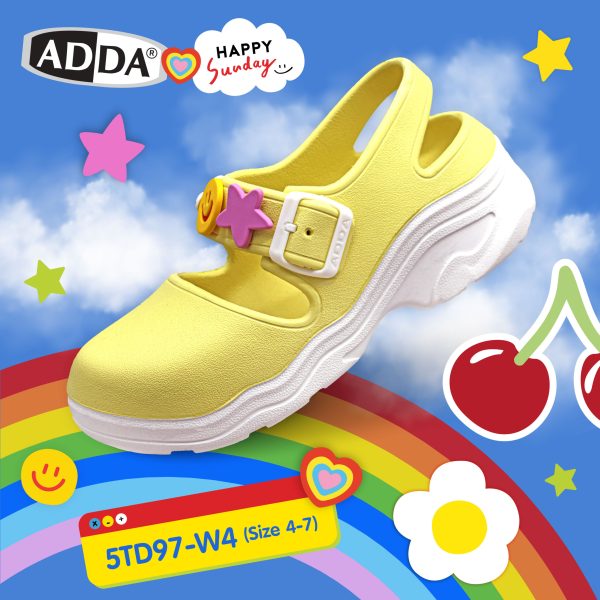 ADDA x HAPPY SUNDAY ลิขสิทธิ์แท้ 2density รองเท้าแตะ รองเท้าลำลอง แบบสวม สำหรับผู้หญิง รุ่น 5TD97W4 (ไซส์ 4-7)