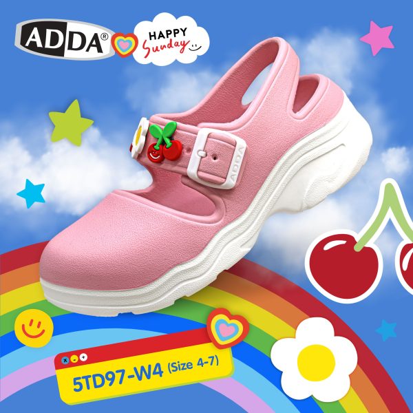 ADDA x HAPPY SUNDAY ลิขสิทธิ์แท้ 2density รองเท้าแตะ รองเท้าลำลอง แบบสวม สำหรับผู้หญิง รุ่น 5TD97W4 (ไซส์ 4-7)