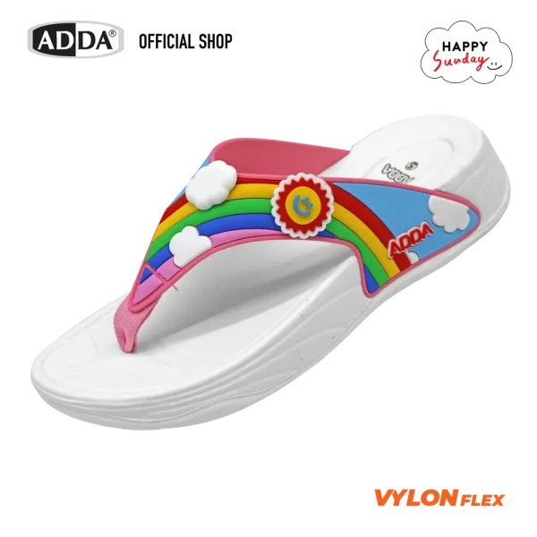 ADDA x HAPPY SUNDAY ลิขสิทธิ์แท้ รองเท้าแตะ รองเท้าลำลอง แบบหนีบ สำหรับผู้หญิง รุ่น 31J5GW1 (ไซส์ 4-7)