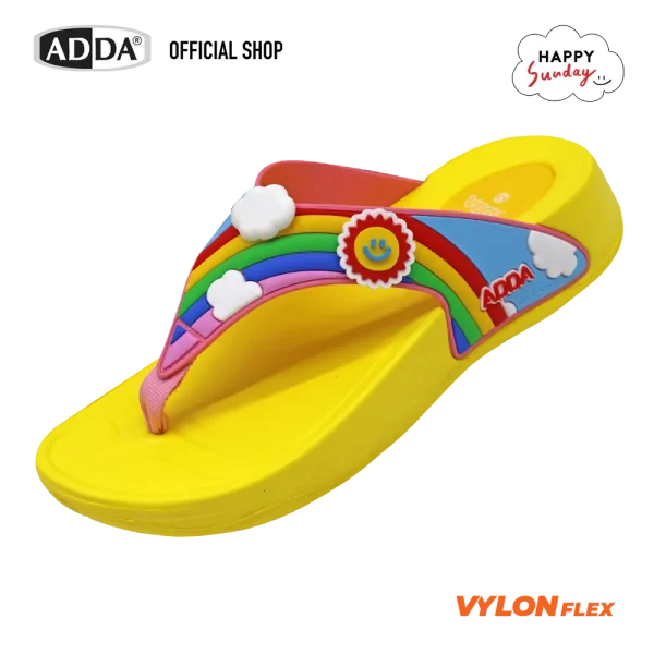 ADDA x HAPPY SUNDAY ลิขสิทธิ์แท้ รองเท้าแตะ รองเท้าลำลอง แบบหนีบ สำหรับผู้หญิง รุ่น 31J5GW1 (ไซส์ 4-7)