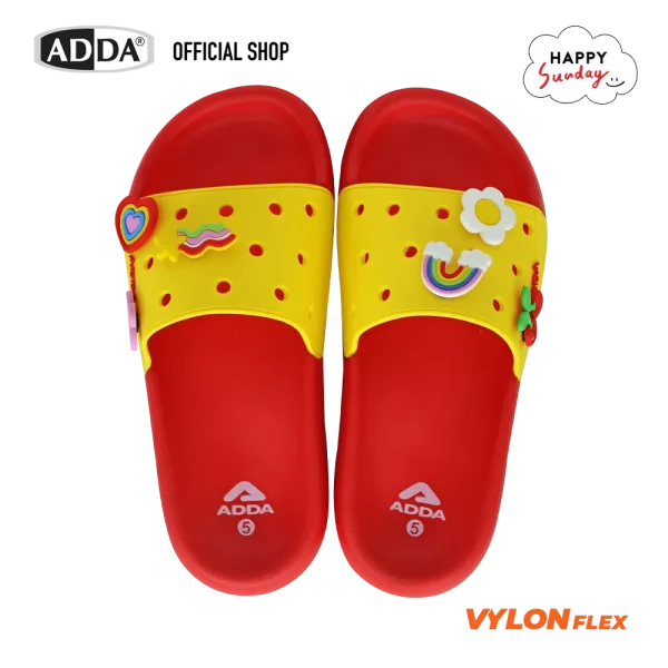 ADDA x HAPPY SUNDAY ลิขสิทธิ์แท้ รองเท้าแตะ รองเท้าลำลอง แบบสวม สำหรับผู้หญิง รุ่น 35E05W1 (ไซส์ 4-7)