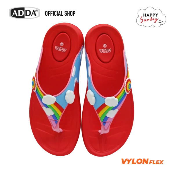 ADDA x HAPPY SUNDAY ลิขสิทธิ์แท้ รองเท้าแตะ รองเท้าลำลอง แบบหนีบ สำหรับผู้หญิง รุ่น 31J5GW1 (ไซส์ 4-7)