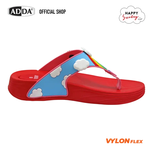 ADDA x HAPPY SUNDAY ลิขสิทธิ์แท้ รองเท้าแตะ รองเท้าลำลอง แบบหนีบ สำหรับผู้หญิง รุ่น 31J5GW1 (ไซส์ 4-7)