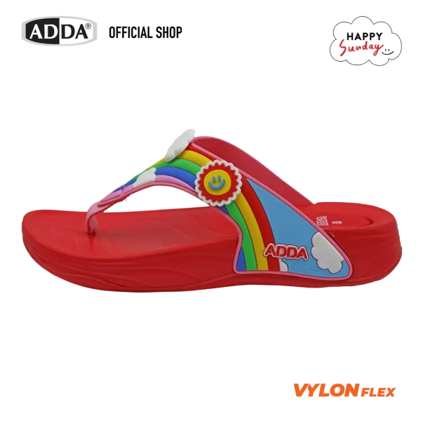 ADDA x HAPPY SUNDAY ลิขสิทธิ์แท้ รองเท้าแตะ รองเท้าลำลอง แบบหนีบ สำหรับผู้หญิง รุ่น 31J5GW1 (ไซส์ 4-7)